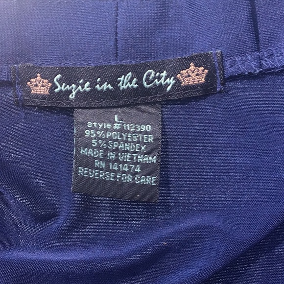 Susie in the City Navy Short sleeve Top, size L - Picture 6 of 6